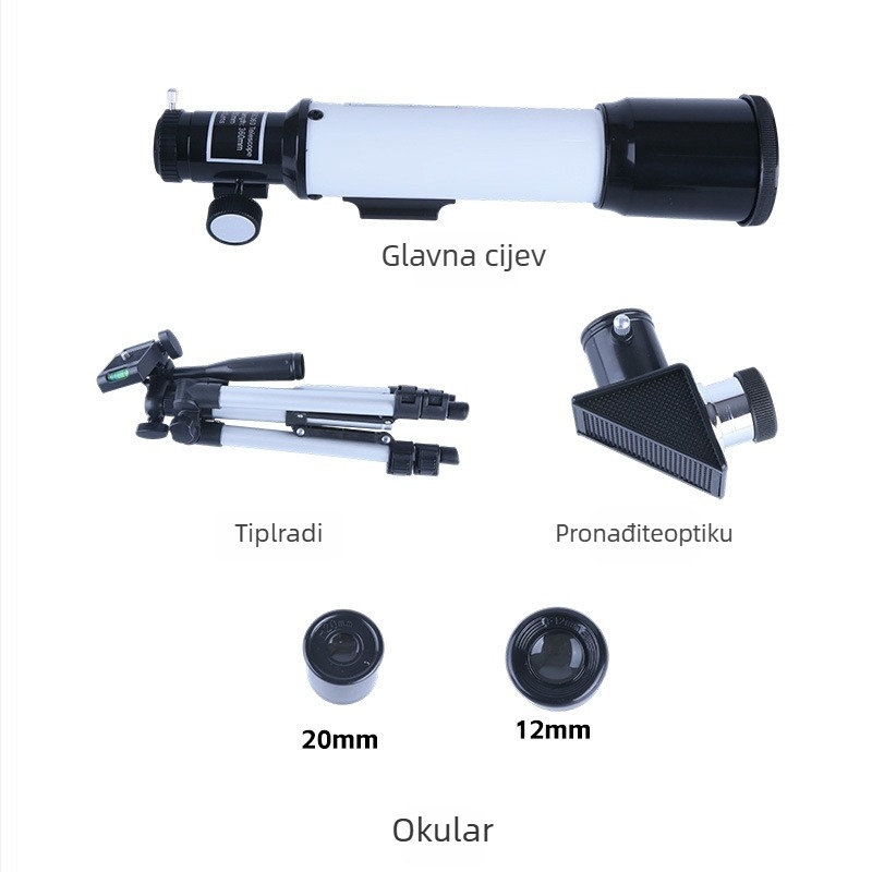 Boxia Vanjski astronomijski teleskop – Marka: Boxia; Podrijetlo: Ningbo; Uvoz: Ne; Privatna marka: Ne; Svrha: Aktivnosti na otvorenom