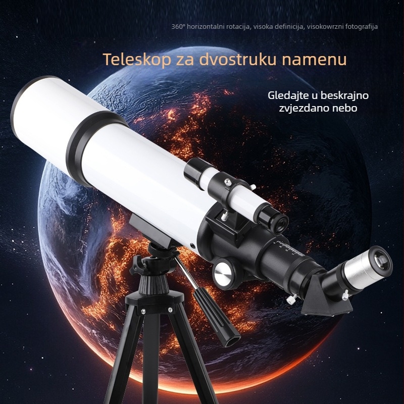 80500 astronomski teleskop – visoka razlučivost, noćno promatranje uz nisku svjetlost, promatranje ptica i fotografiranje Mjeseca