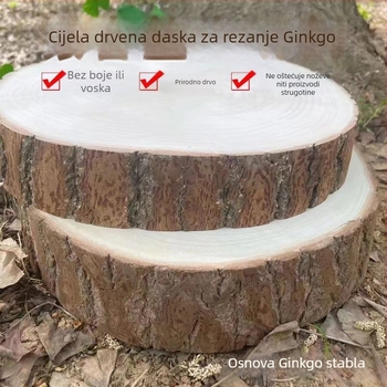 Daska za rezanje od gingko drveta, masivno drvo, debela, antibakterijska, protiv plijesni