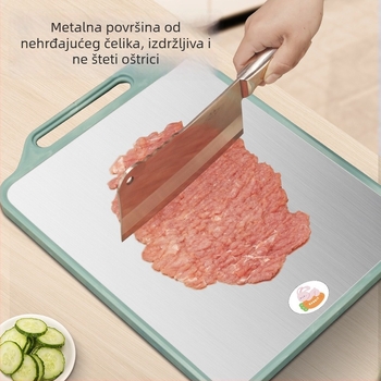 Dvostruka daska za rezanje od nehrđajućeg čelika, protuklizna, kućna uporaba, brenda Jin Qingwei