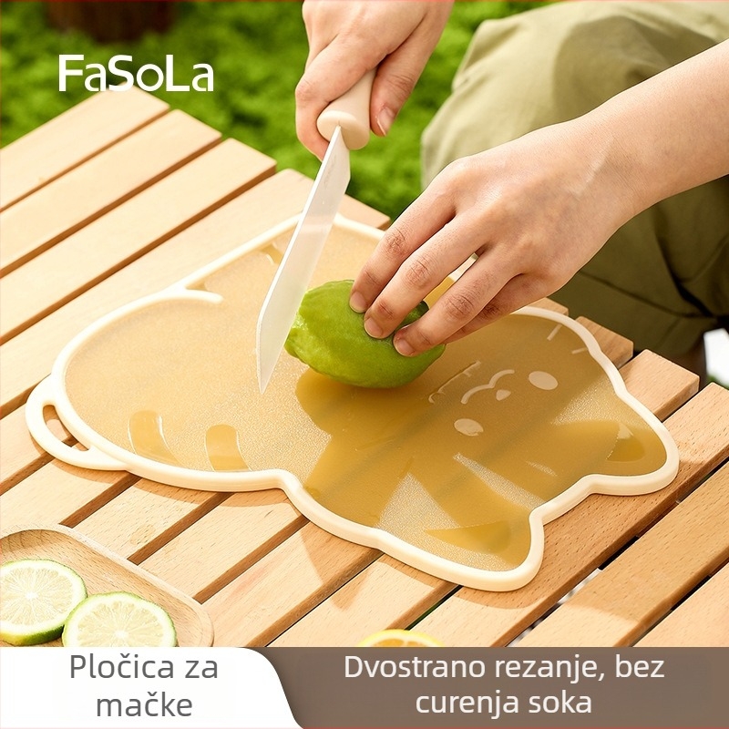 FaSoLa PP daska za hranjenje beba, dvostrana antibakterijska, protuklizna kuhinjska daska za kućnu upotrebu