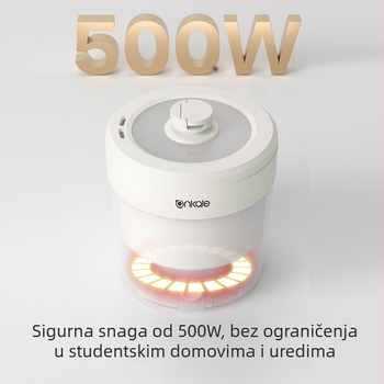 Električni lonac Ankale A101 – kapacitet do 2 L, za 1 osobu, keramički unutarnji spremnik, upravljanje gumbom, roštilj i shabu-shabu