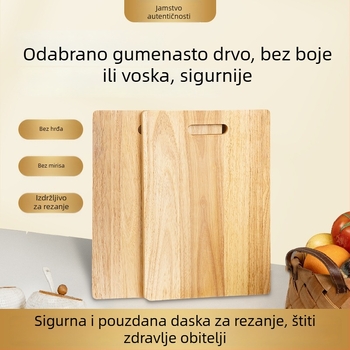 Daska za rezanje od kaučuk drveta, masivno drvo