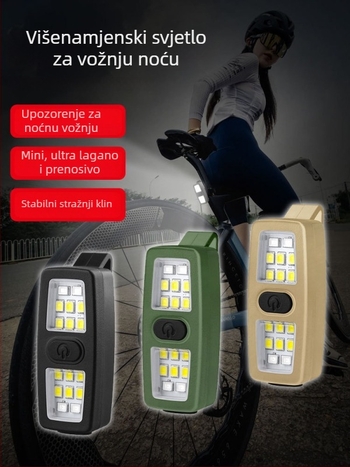Odakon stražnje LED klip-svjetlo USB, treperavi način za noćne vožnje