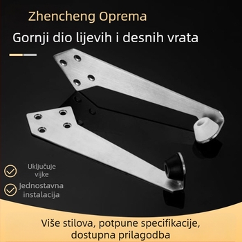 Desni vrh vrata – 304 nehrđajući čelik, model ZC-030, podni montiran, završna obrada wire-drawn, ručni pogon, Cheng Cheng, moderna jednostavnost