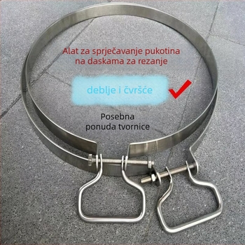 Nehrđajući čelični ojačavajući prsten za dasku za rezanje, kružni prsten, protuklizni, kuhinja