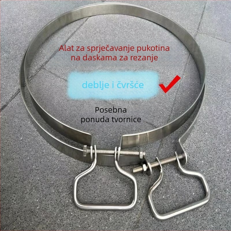 Nehrđajući čelični ojačavajući prsten za dasku za rezanje, kružni prsten, protuklizni, kuhinja