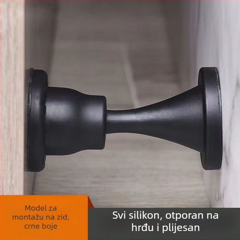 Magnetska zatvarač vrata, silikon, mat završna obrada, ugradnja klikom bez bušenja, automatsko djelovanje (Model 002)