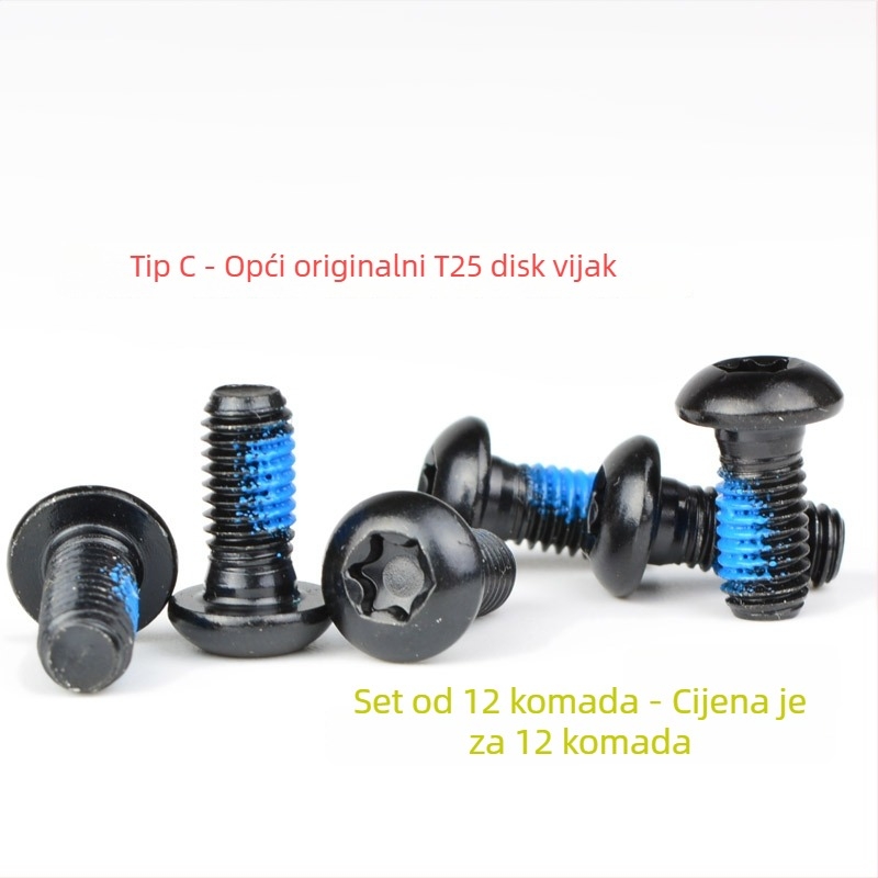 Vijci za disk brzine za planinski bicikl — Torx T25, šesterokutni ugradbeni, HS1/G3, JSHOU BIKE