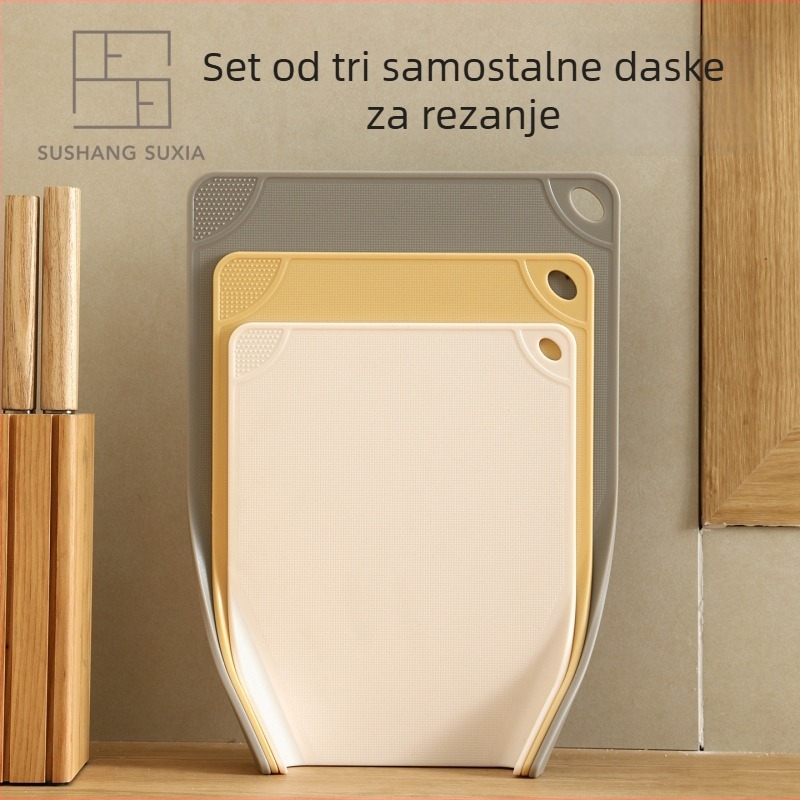 Set od 3 daske za rezanje sa samostojećim postoljem, protuklizne, sklopive