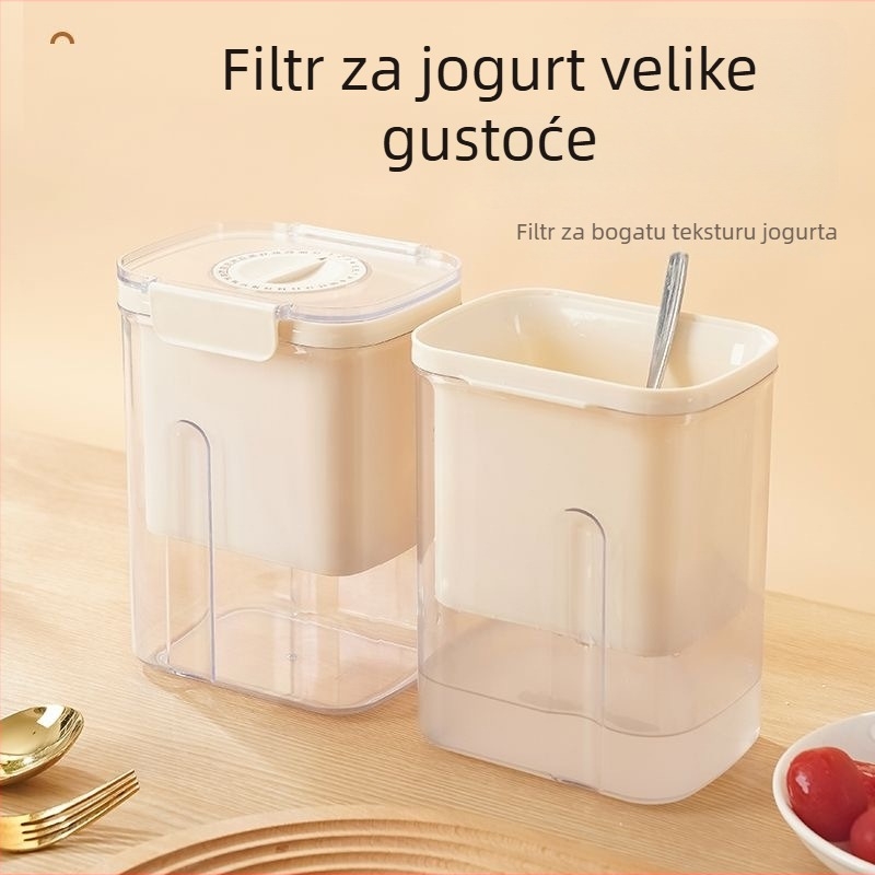 Filter za jogurt i separator za grčki jogurt, 304 nehrđajući čelik, TPE i PP, otisnuti logotip, luksuzan dizajn