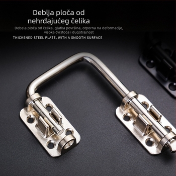 Višestruka brava za vrata, cinkova legura, polirani elektroplating završetak, Huamen intelligent manufacturing, moderan stil