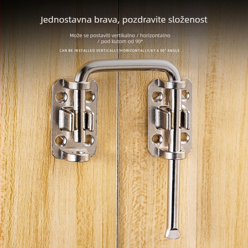 Višestruka brava za vrata, cinkova legura, polirani elektroplating završetak, Huamen intelligent manufacturing, moderan stil