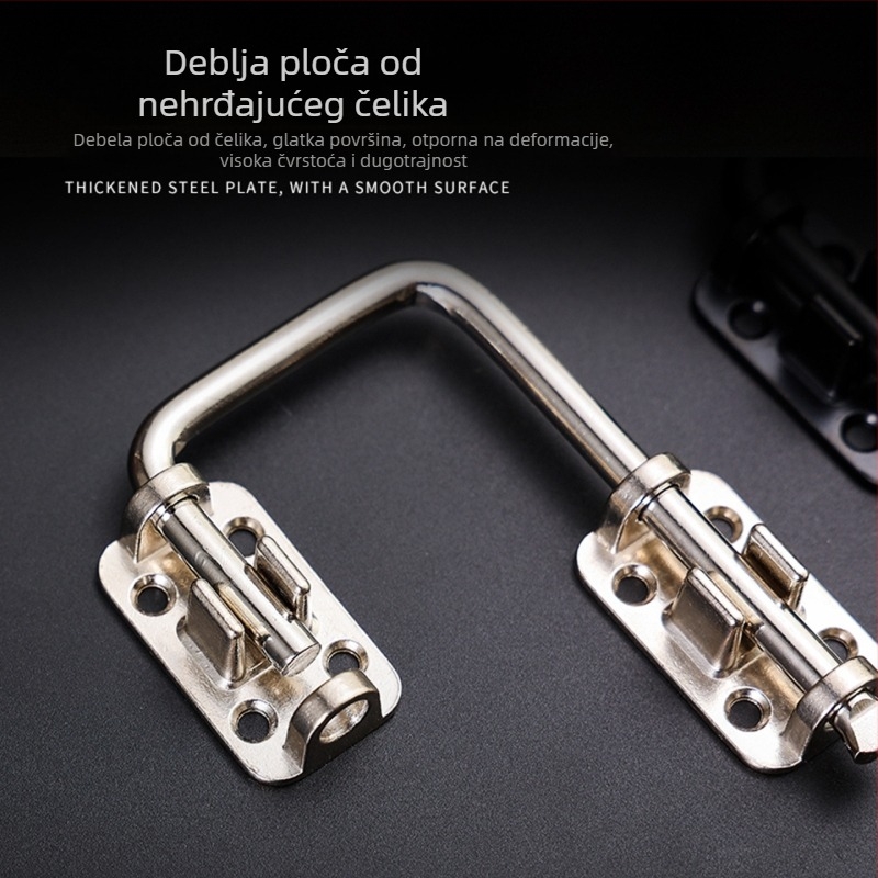 Višestruka brava za vrata, cinkova legura, polirani elektroplating završetak, Huamen intelligent manufacturing, moderan stil