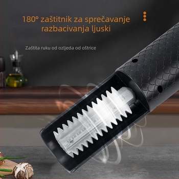 Električni ručni uklonič ribljih ljuski, punjivi, potpuno automatski, PP materijal, kuhinjski alat