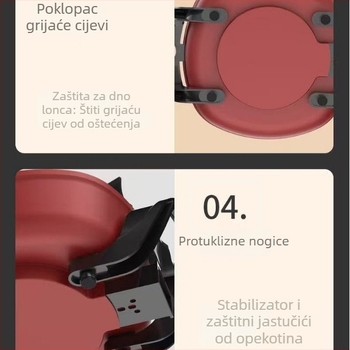 Indukcijski lonac za hot pot, 1200–1500W, 5–6 L, unutarnji lonac od nehrđajućeg čelika, zaštita od sušenja