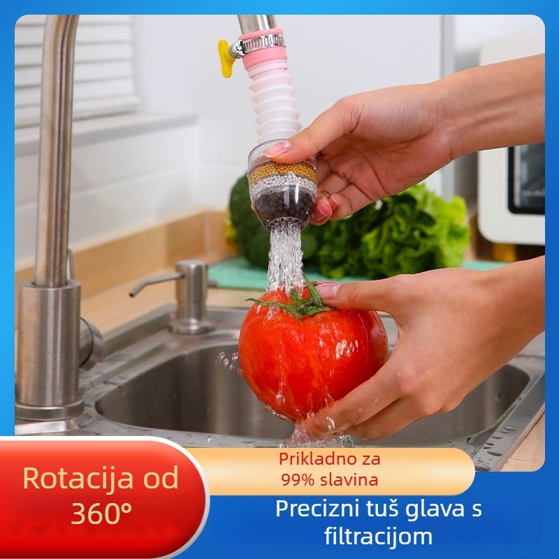 Filter za slavinu i glavicu tuša sa šest slojeva finog filtriranja i kuglicom Maifan kamen