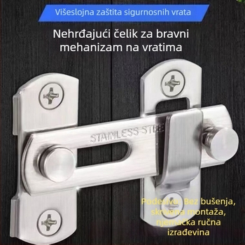Nehrđajući čelični zasun za vrata – univerzalni, teški, protiv krađe