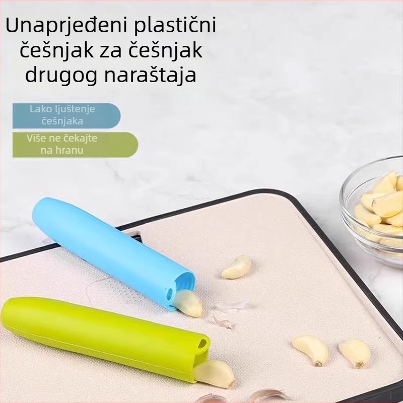 Silikon alat za guljenje češnjaka sa zatvorenim dnom za guljenje i pritiskanje češnjaka