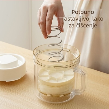 Filtr za grčki jogurt i odvajač domaćeg jogurt — 3-dijelni set; materijali PP/PS/ABS i nehrđajući čelik, odvajanje sirutke