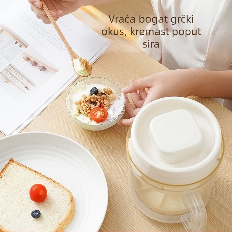 Filtr za grčki jogurt i odvajač domaćeg jogurt — 3-dijelni set; materijali PP/PS/ABS i nehrđajući čelik, odvajanje sirutke