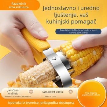 Ručni odvajač kukurice od zrna od nehrđajućeg čelika, za kućnu uporabu
