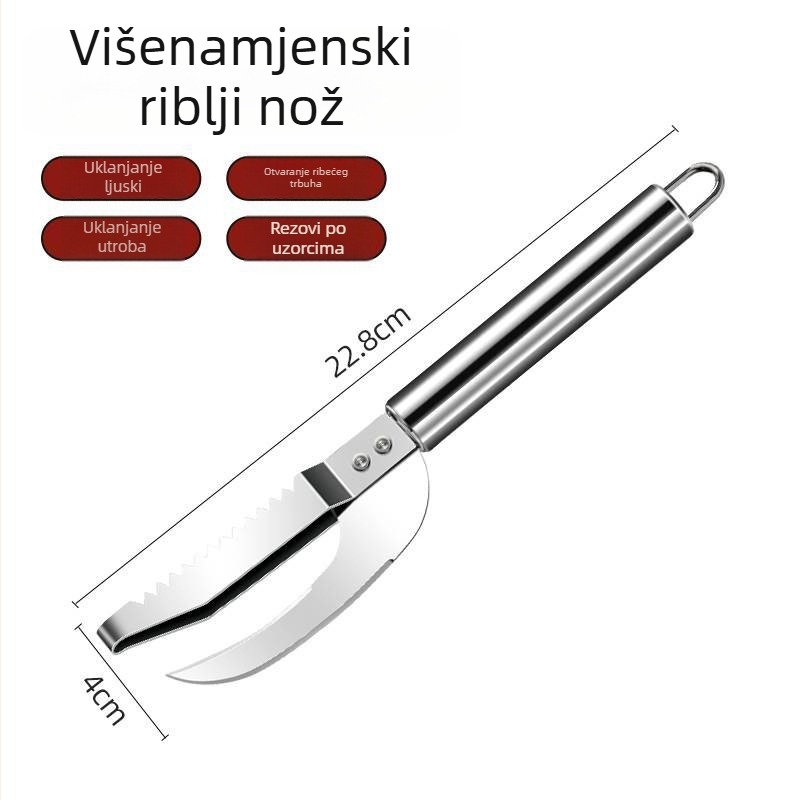 Alat za uklanjanje ljuskica ribe i čišćenje ribe – nehrđajući čelik