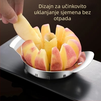 Nehrđajući čelični nož za rezanje jabuka i izdvajanje jezgre - plodovi dijelič, moderni minimalistički dizajn, lansiranje 2025
