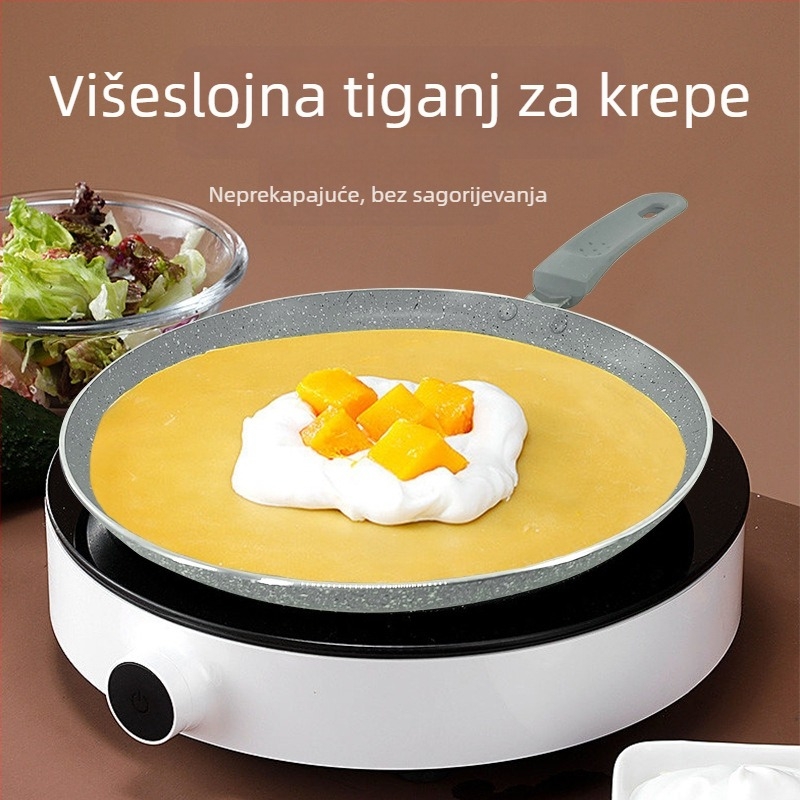 Tavica s neprijanjajućim dnom za omlete i palačinke, aluminijska legura, složeno dno, dubina 2 cm