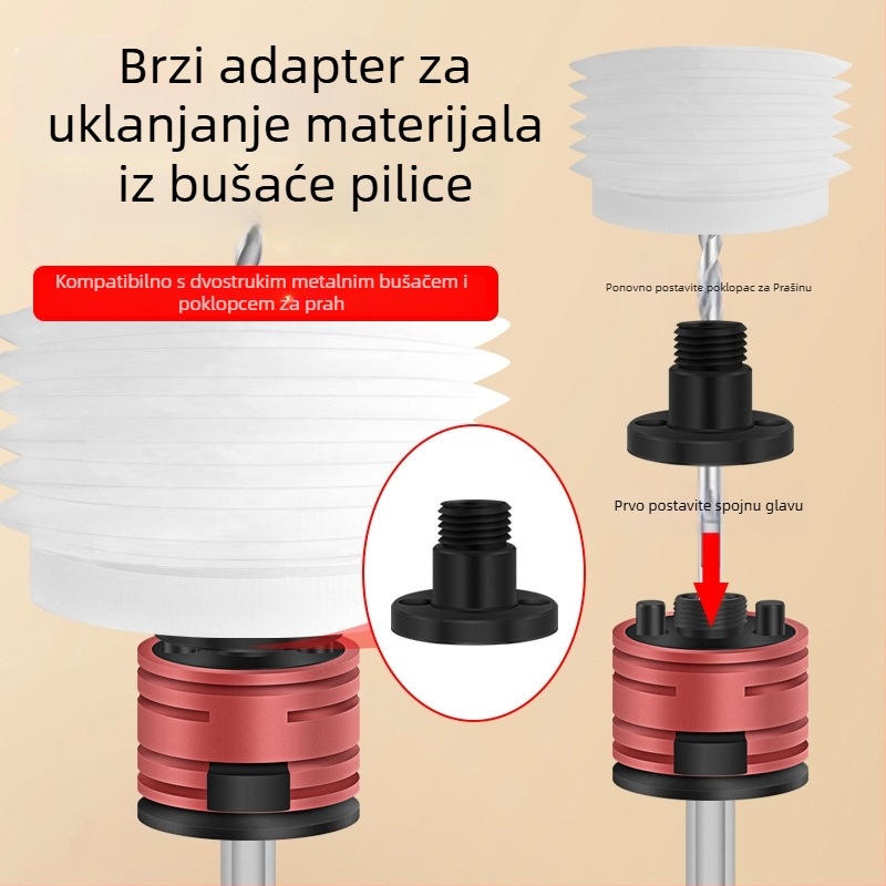 Bi-metalan otvarač rupa s brzim otpuštanjem spojnog štapa za drywall i obradu drveta, ukupna duljina 205 mm, promjer ručke 9 mm, Jing Teng