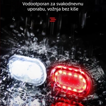 Set prednje i stražnje svjetlosti za bicikl, punjiva, visoka svjetlost, za planinski bicikl i noćnu vožnju, model Z061-a