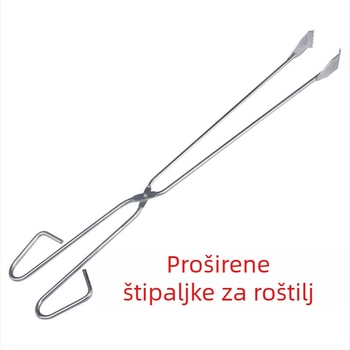 Set alata za roštilj od kromiranog čelika — Butterfly roasted incense, uključuje kliješta za ugljen i klip za ugljen