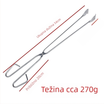 Set alata za roštilj od kromiranog čelika — Butterfly roasted incense, uključuje kliješta za ugljen i klip za ugljen