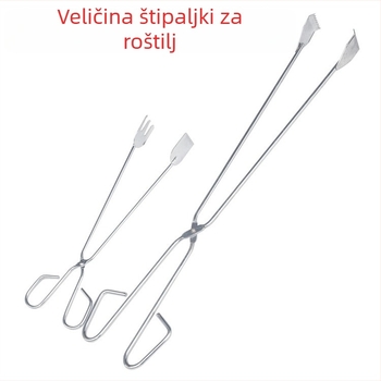 Set alata za roštilj od kromiranog čelika — Butterfly roasted incense, uključuje kliješta za ugljen i klip za ugljen