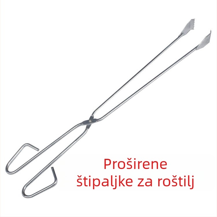 Set alata za roštilj od kromiranog čelika — Butterfly roasted incense, uključuje kliješta za ugljen i klip za ugljen