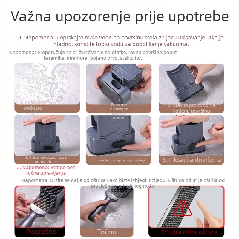 Rezač za meso Niu Xiang P6104 — 304 nehrđajući čelik, višenamjenski alat za rezanje na ploške i kockice mesa