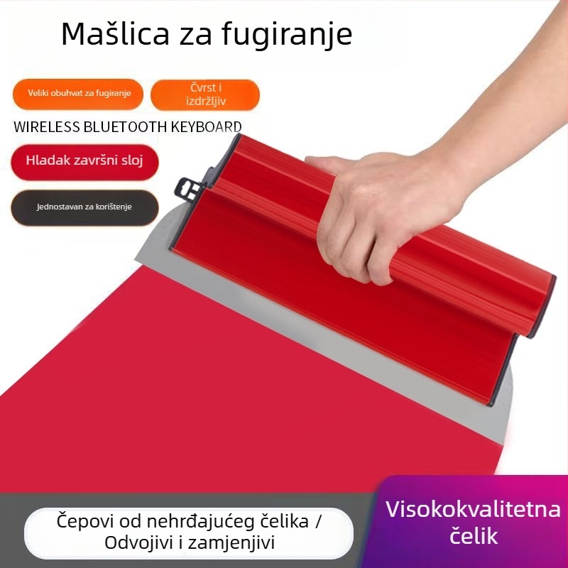 Ploški nož žbukanju zidova, od nehrđajućeg čelika, alat za niveliranje zidova