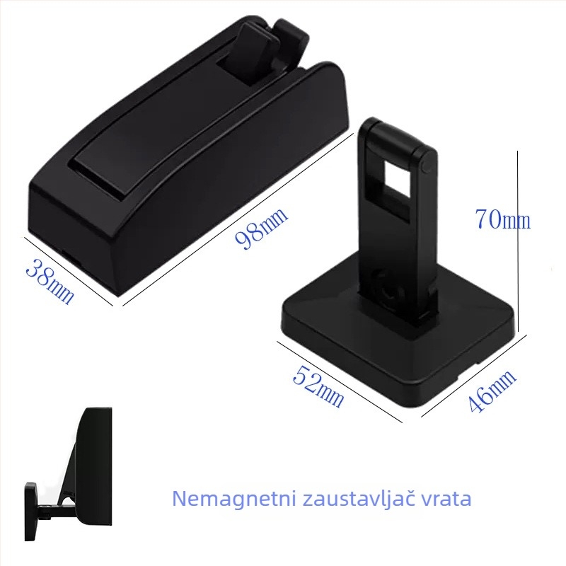 Aoweima 8772 Držač vrata s podnim usisavanjem, hidraulični amortizer, PVC, ručno upravljanje, konstrukcija za povećanje visine