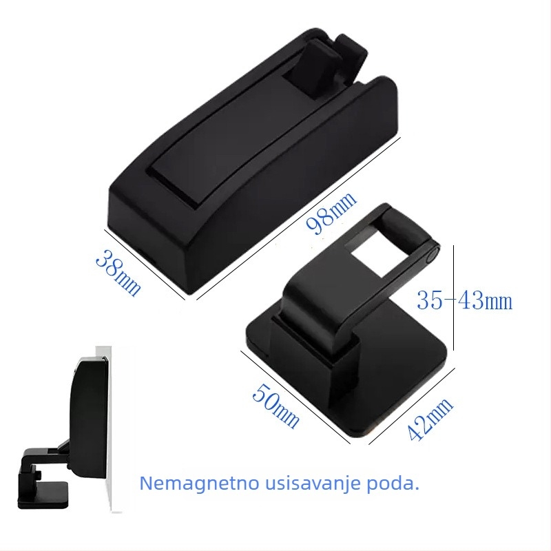 Aoweima 8772 Držač vrata s podnim usisavanjem, hidraulični amortizer, PVC, ručno upravljanje, konstrukcija za povećanje visine