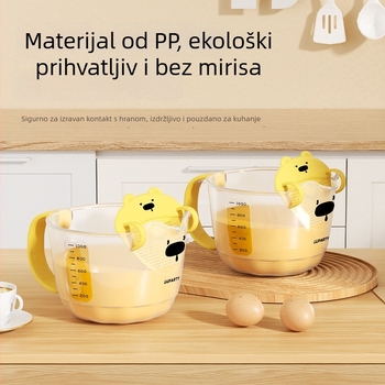 Filtrirajući mjerni čašica za tekuća jaja sa skalom, alat za pranje riže, PP kuhinjska posuda za mućenje jaja