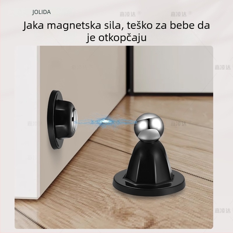 Držač za vrata sa usisavanjem, silikon, podna ugradnja, model JY-104, automatsko upravljanje, bez bušenja
