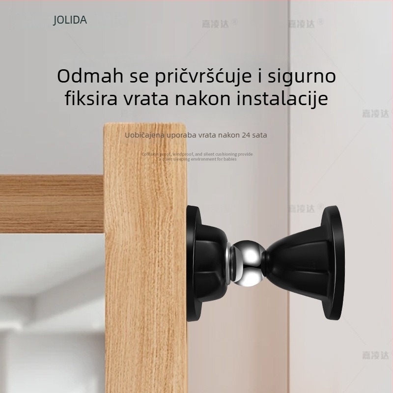 Držač za vrata sa usisavanjem, silikon, podna ugradnja, model JY-104, automatsko upravljanje, bez bušenja