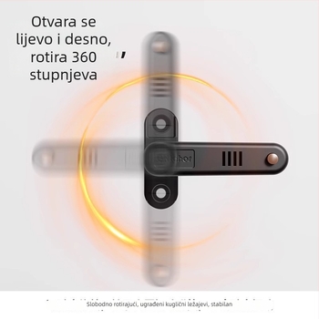 Alarmni doraz za vrata – tip zasuna (latch), aluminijska legura, elektroplatirani završetak, Belonsier, moderni minimalistički stil