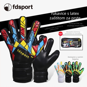 Nogometne golmanske rukavice s latex zaštitom prstiju, debeli i otporne na habanje, unisex, za trening i utakmice
