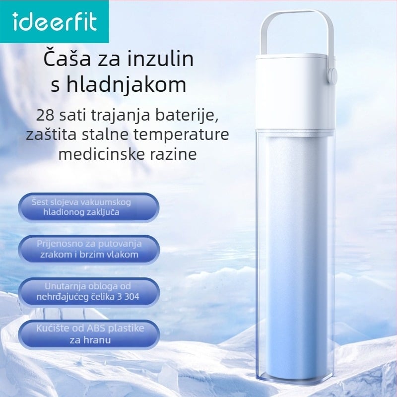 Chladić za inzulin — Prijenosni automobilni frižider za lijekove, 304 nehrđajući čelik, ≤5 L, -15°C do -25°C, 407 g