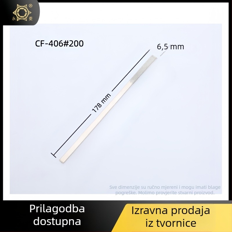 Set dijamantnih ploščatih fajlova, srednji zub, jednoslojni abraziv, za nemetale bez željeza