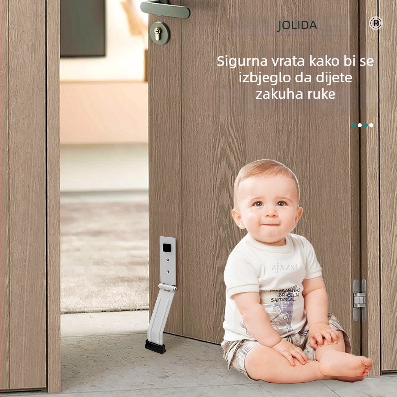 Držač za vrata, podna montaža, automatsko upravljanje, mangan čelični, model JY-009, marka Jialinda, moderni minimalistički stil