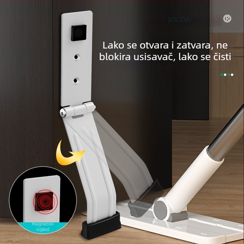 Držač za vrata, podna montaža, automatsko upravljanje, mangan čelični, model JY-009, marka Jialinda, moderni minimalistički stil