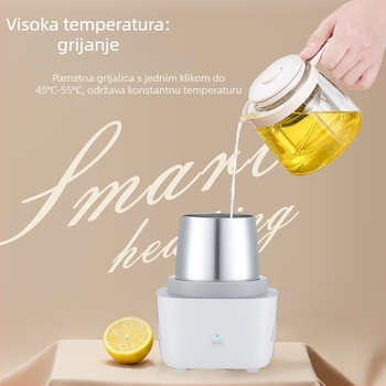 Prijenosna čaša za hlađenje i grijanje s ugrađenom grijaćom pločom, unutarnji spremnik od nehrđajućeg čelika, kapacitet ispod 1 L, napajanje AC, stolni dizajn