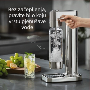 Moke MK-806 aparat za gazirana pića, 1 L, nehrđajući čelik 304, mehaničko upravljanje gumbom, za 3–4 osobe